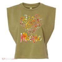 Musician Gift Musical Instrument Music Notes Treble Clef Garment-Dyed Women's Muscle Tee thumb 0