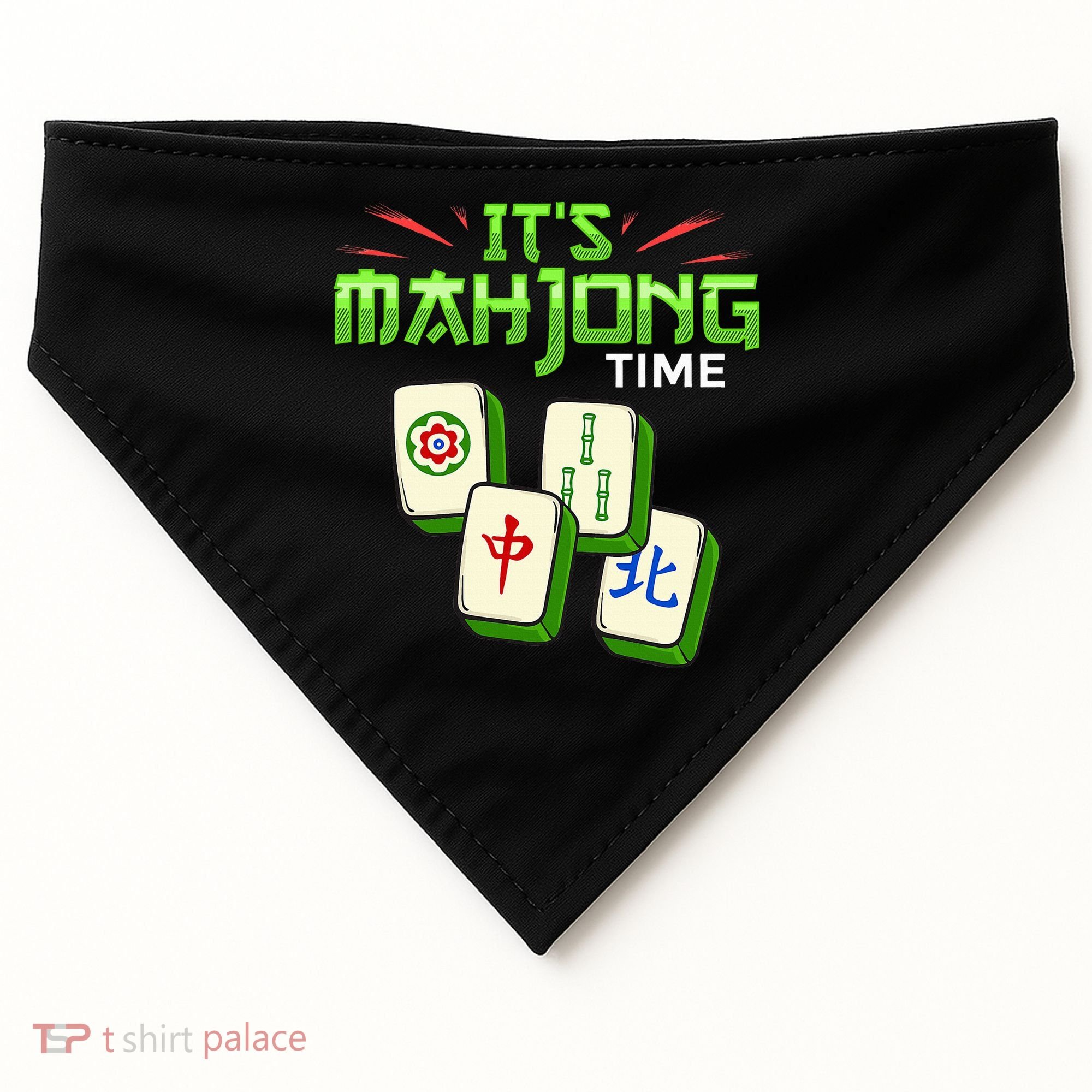 Mahjong Game Mah Jongg Online Player Tile USA-Made Doggie Bandana