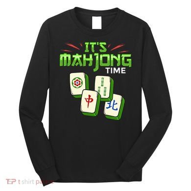 Mahjong Game Mah Jongg Online Player Tile Long Sleeve Shirt