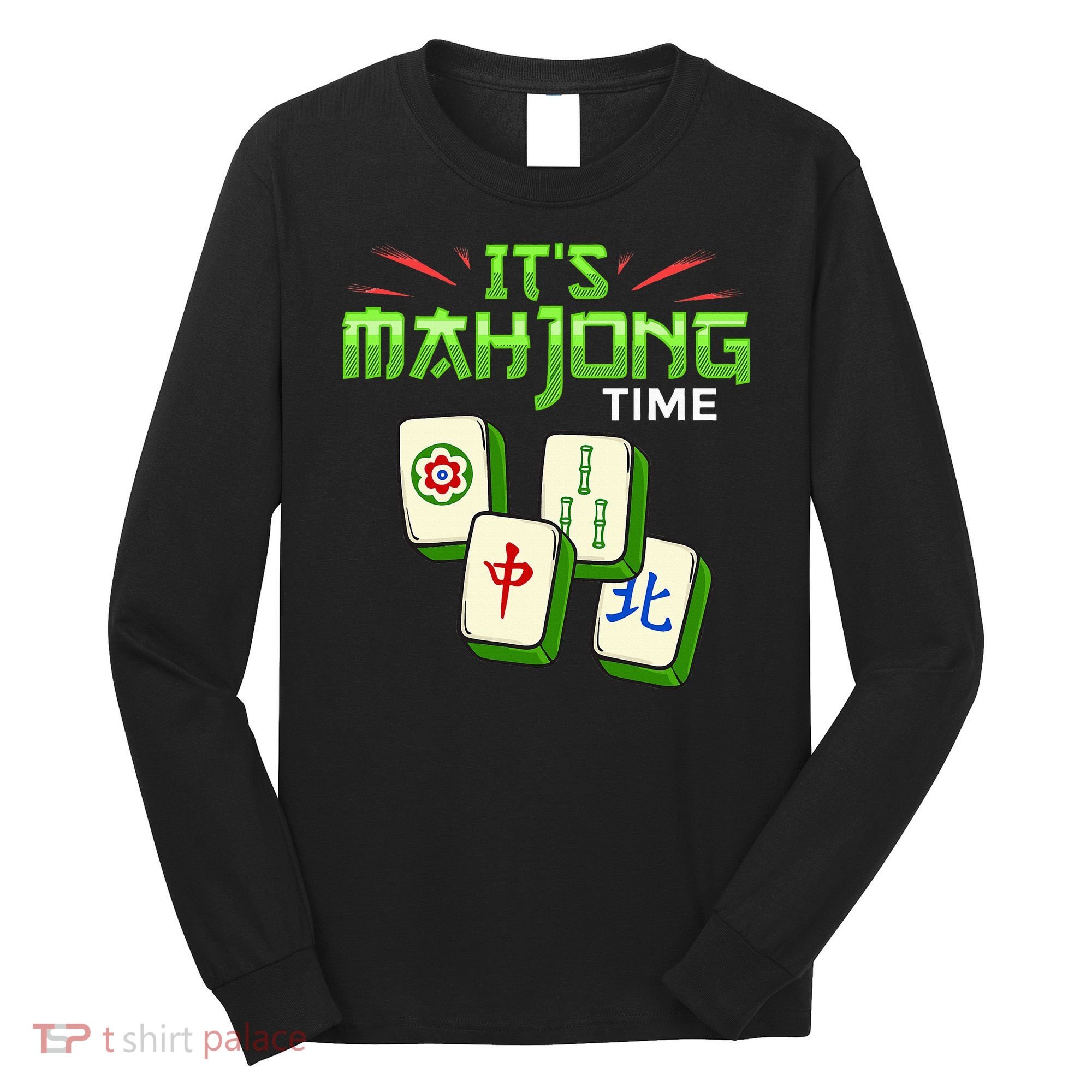 Mahjong Game Mah Jongg Online Player Tile Long Sleeve Shirt