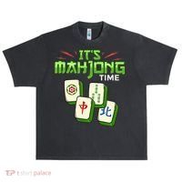 Mahjong Game Mah Jongg Online Player Tile Urban Oversized Heavyweight T-Shirt thumb 0