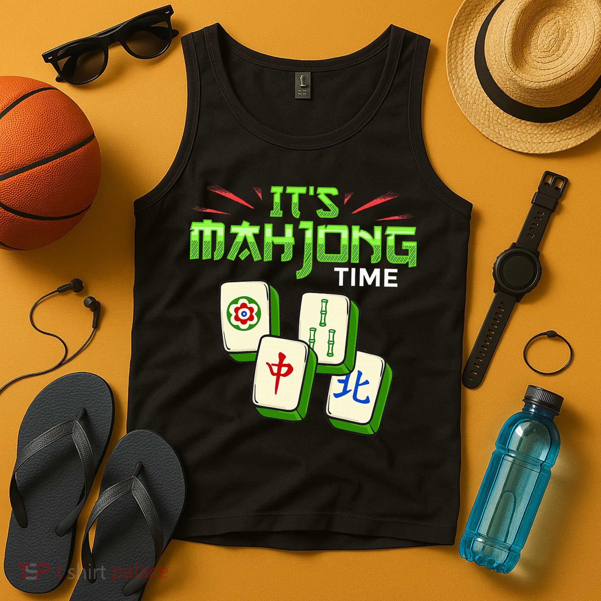 Mahjong Game Mah Jongg Online Player Tile Tank Top