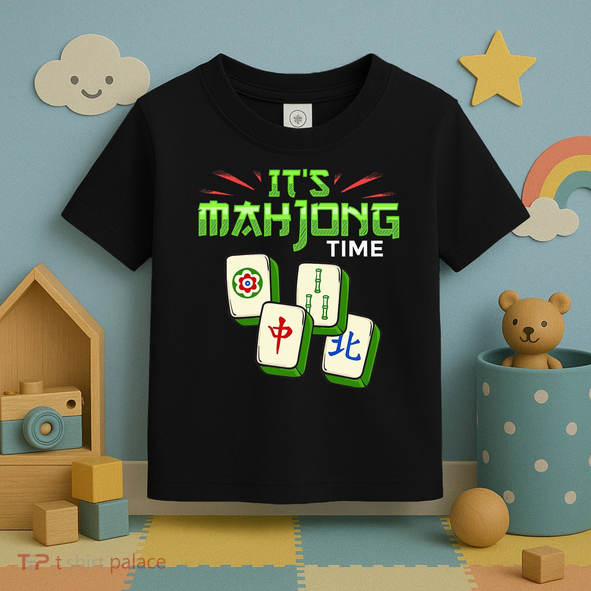Mahjong Game Mah Jongg Online Player Tile Toddler T-Shirt