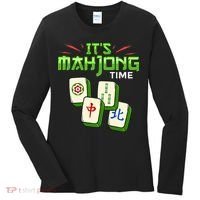 Mahjong Game Mah Jongg Online Player Tile Women's Long Sleeve Shirt thumb 0