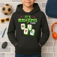 Mahjong Game Mah Jongg Online Player Tile Kids Hoodie thumb 2