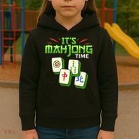 Mahjong Game Mah Jongg Online Player Tile Kids Hoodie thumb 3