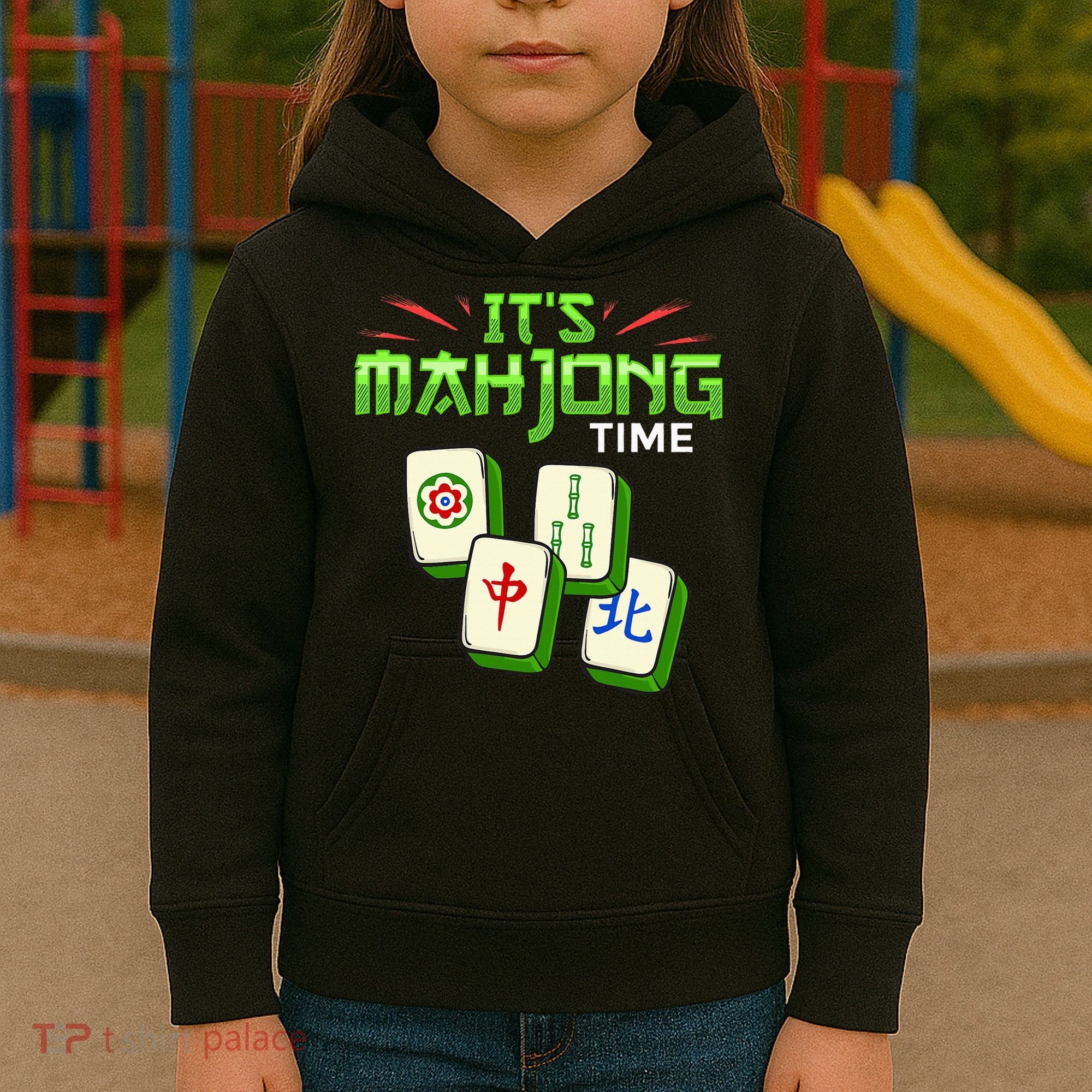 Mahjong Game Mah Jongg Online Player Tile Kids Hoodie