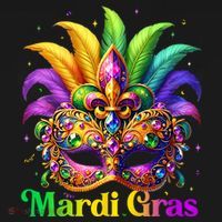 Mardi Gras Mask Feather Party Mardi Gras Carnival Mask Fleur De Lis Women's Hoodie thumb 2
