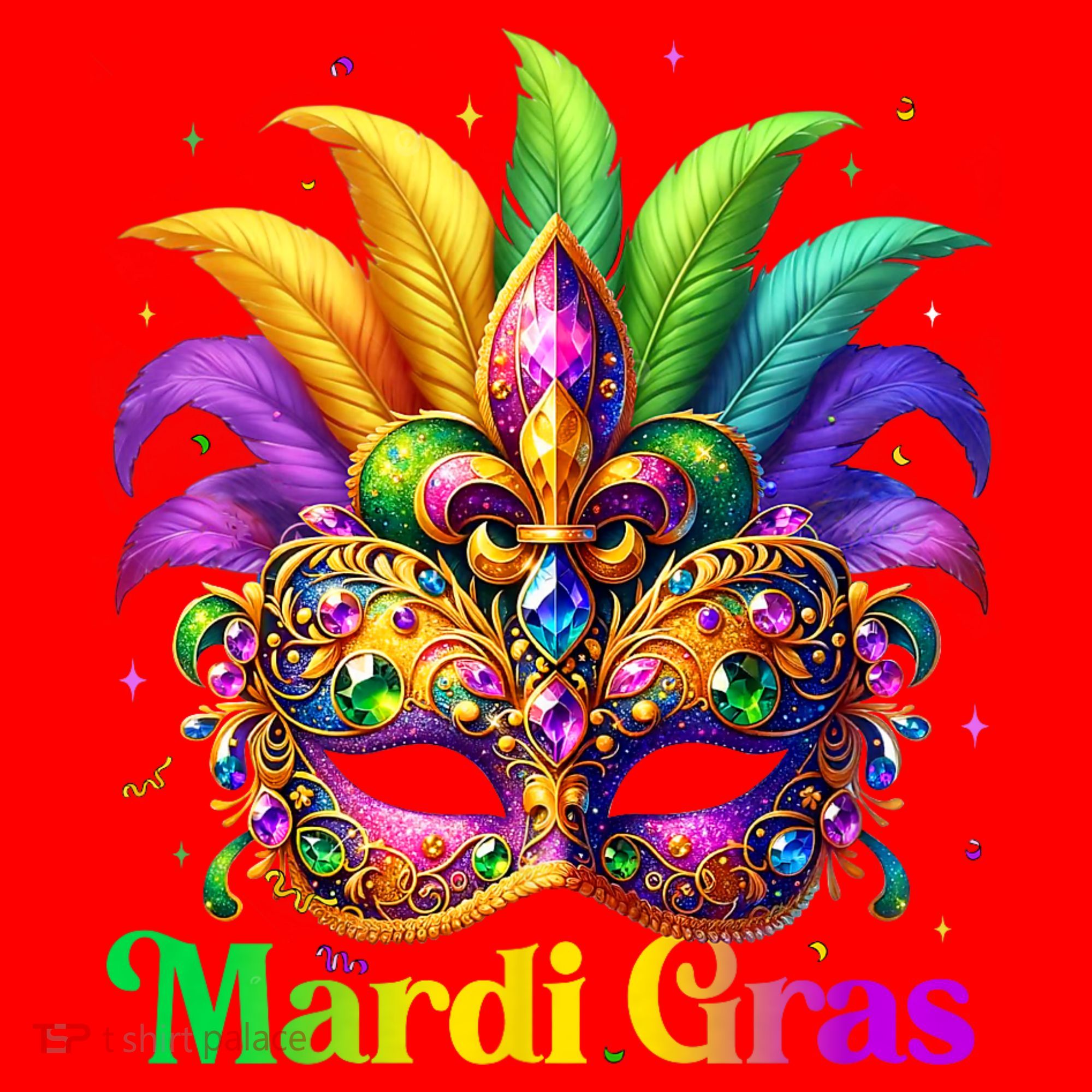 Mardi Gras Mask Feather Party Mardi Gras Carnival Mask Fleur De Lis Santa Hat