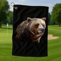 Majestic Grizzly Golf Towel thumb 1