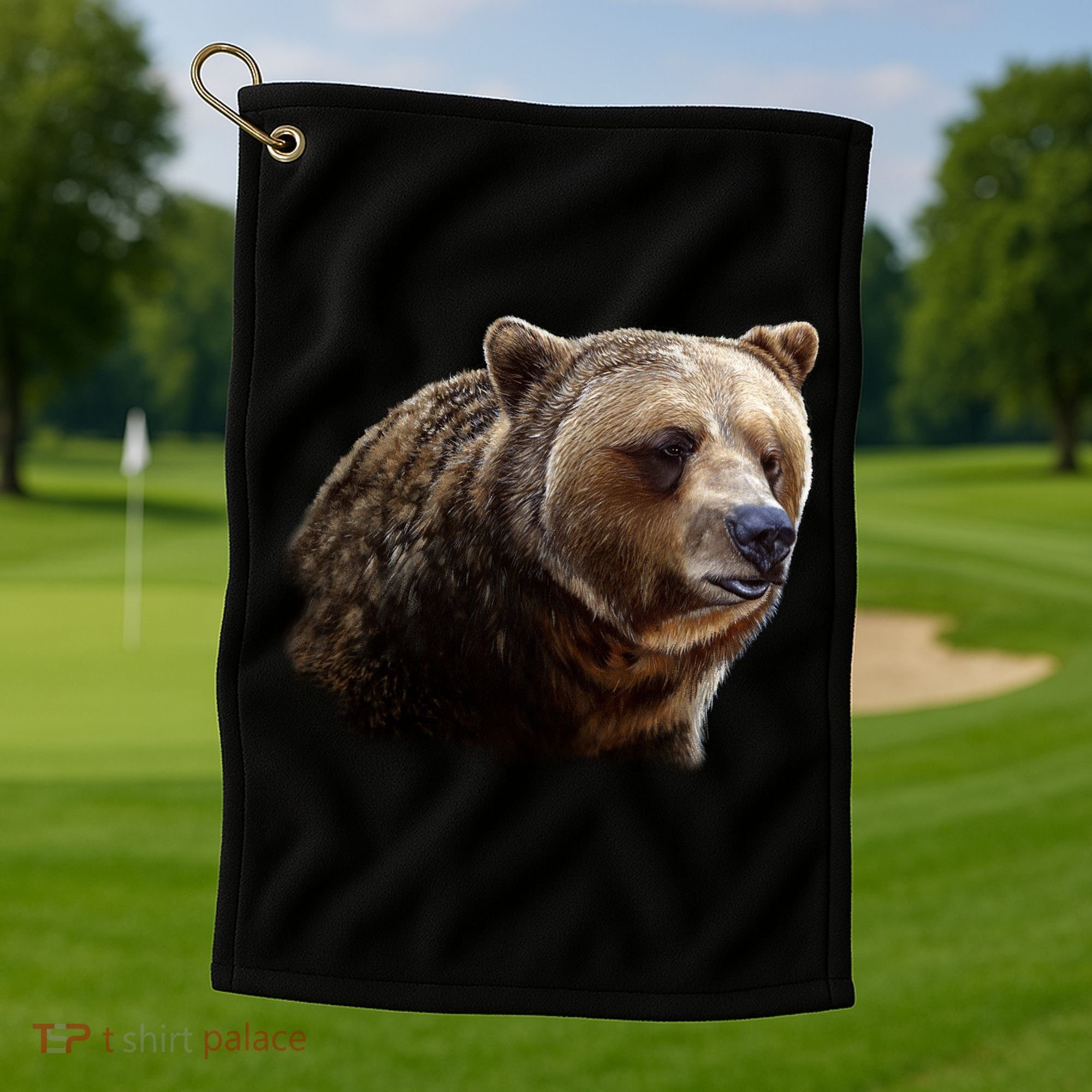 Majestic Grizzly Golf Towel
