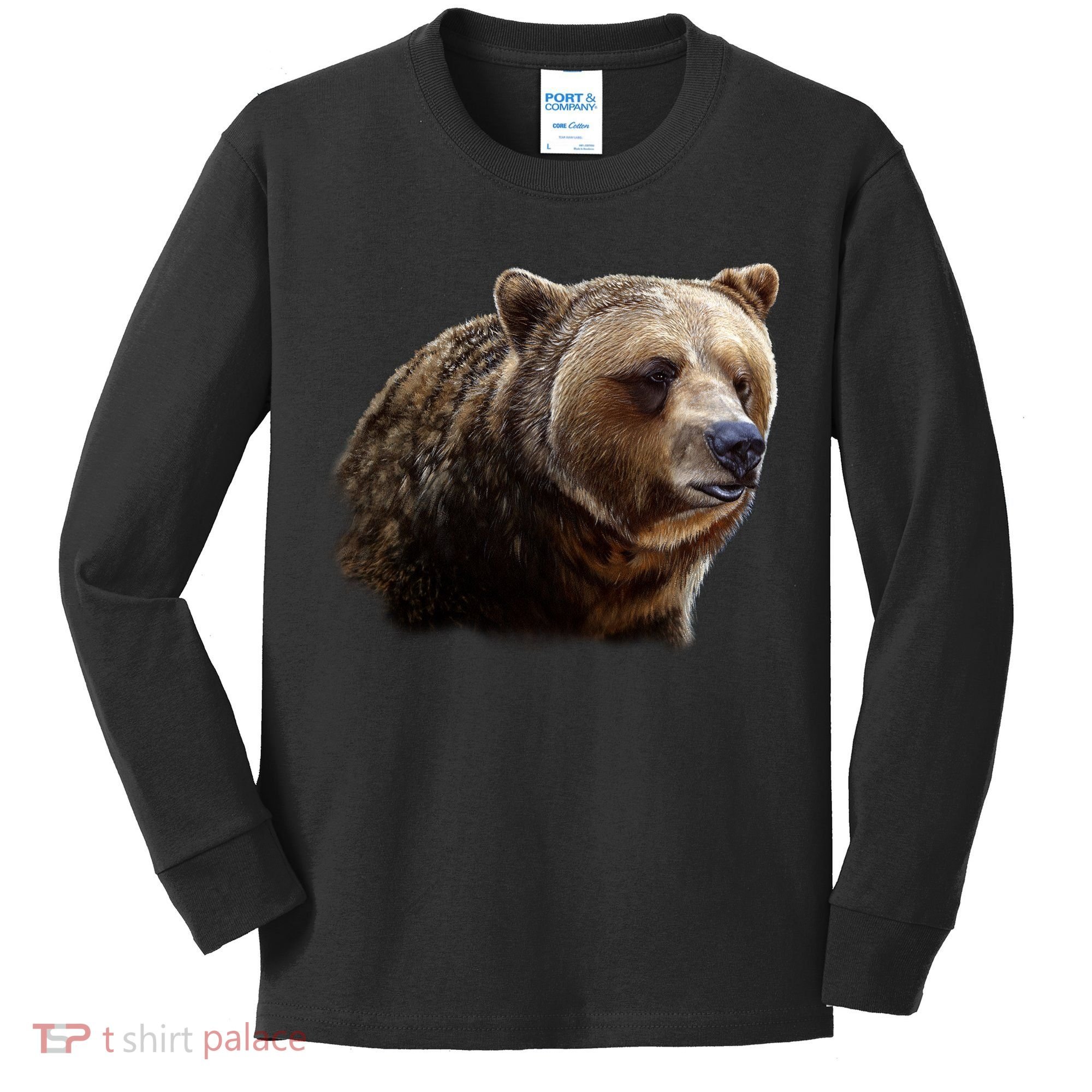 Majestic Grizzly Kids Long Sleeve Shirt