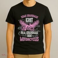 Motorcyclist Grandmother Motorist Cyclist Grandma T-Shirt thumb 3