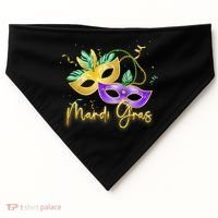 Mari Gras New Orleans Party USA-Made Doggie Bandana thumb 0