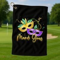 Mari Gras New Orleans Party Golf Towel thumb 1