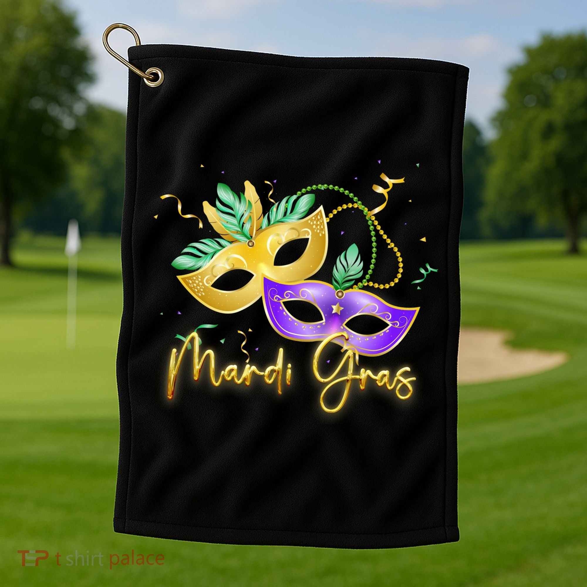 Mari Gras New Orleans Party Golf Towel