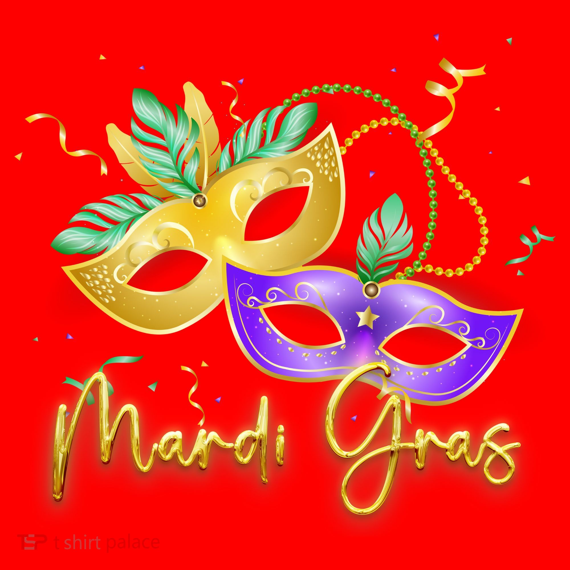 Mari Gras New Orleans Party Santa Hat