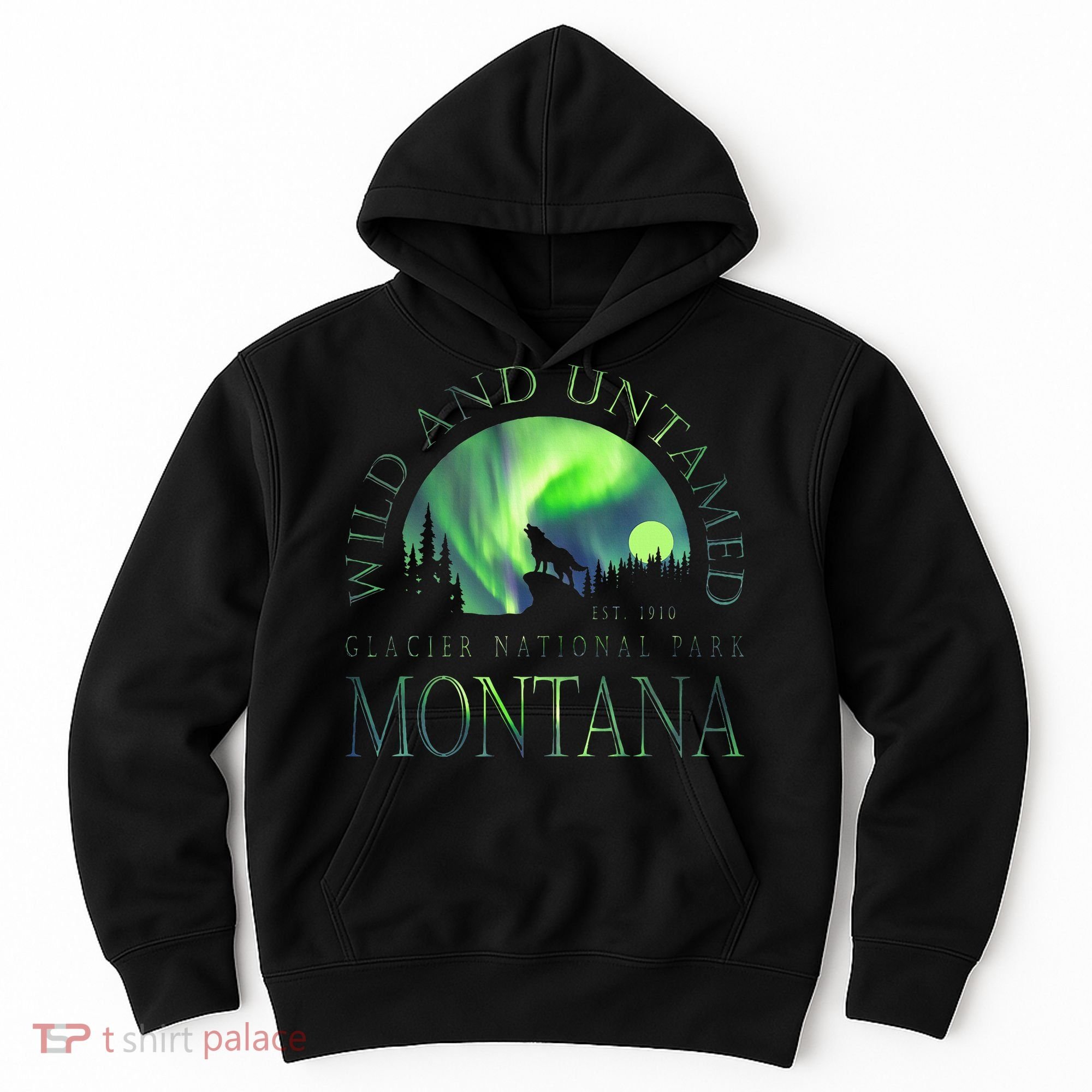 Montana Glacier National Park Northern Lights Hoodie