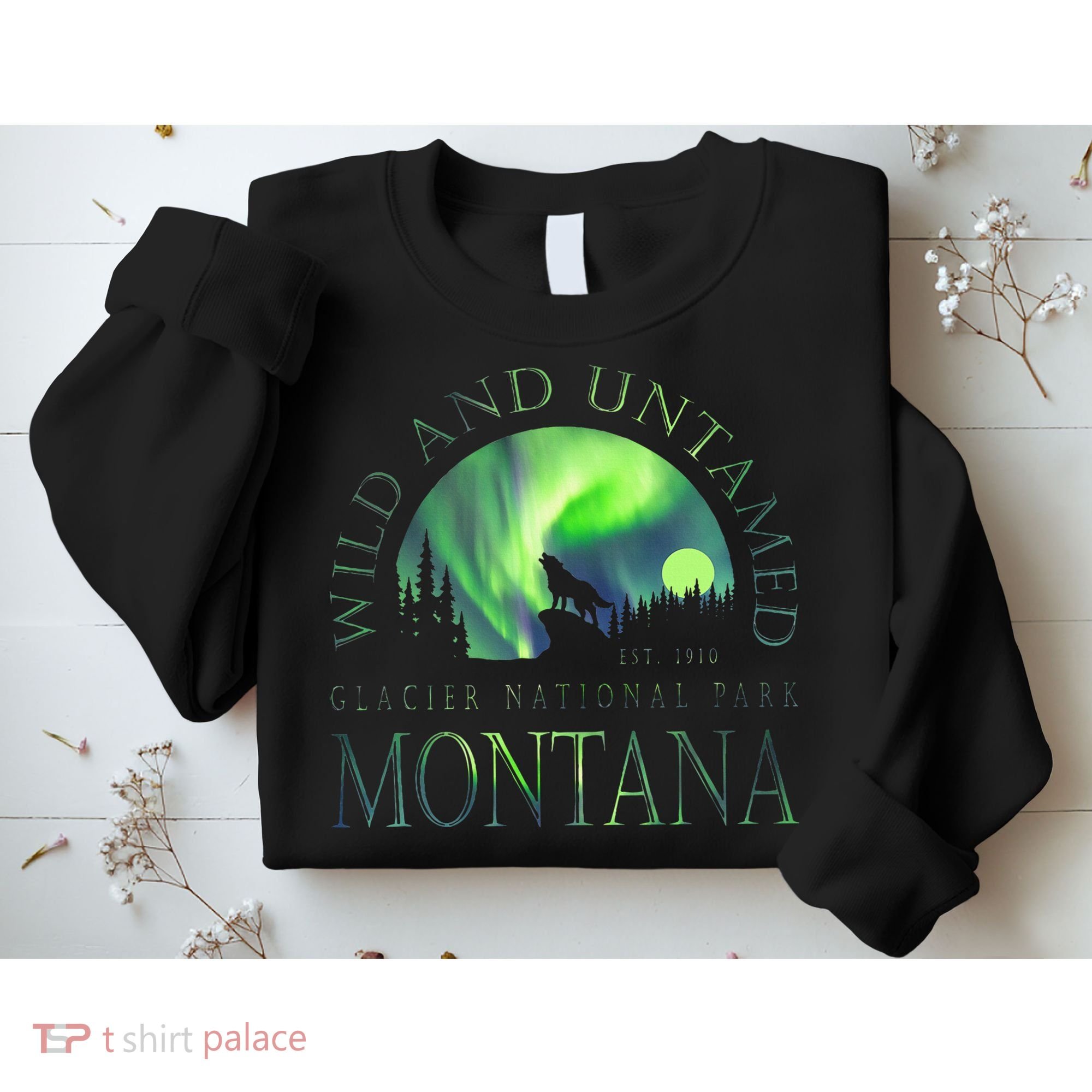 Montana Glacier National Park Northern Lights Sweatshirt