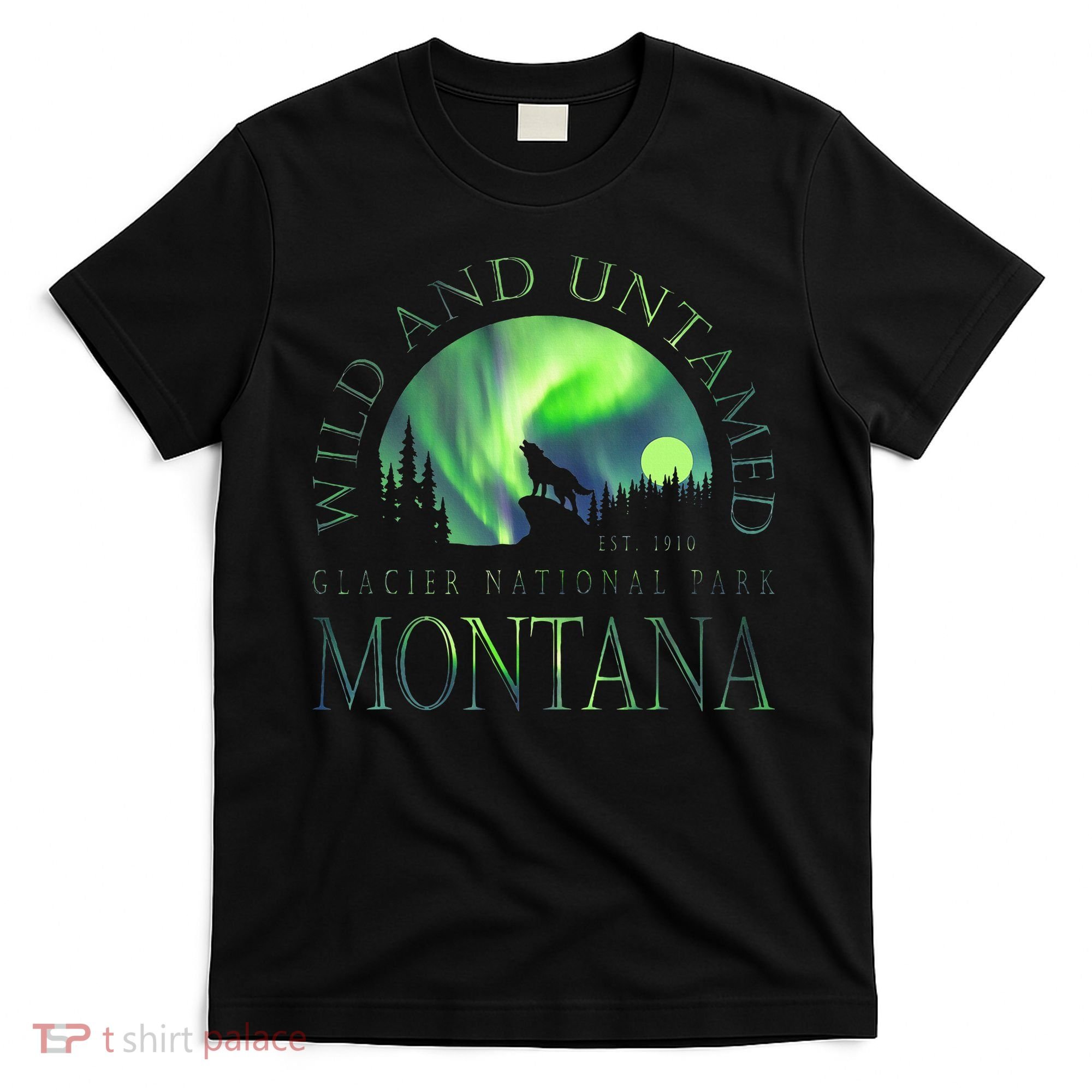Montana Glacier National Park Northern Lights T-Shirt