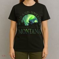 Montana Glacier National Park Northern Lights T-Shirt thumb 4