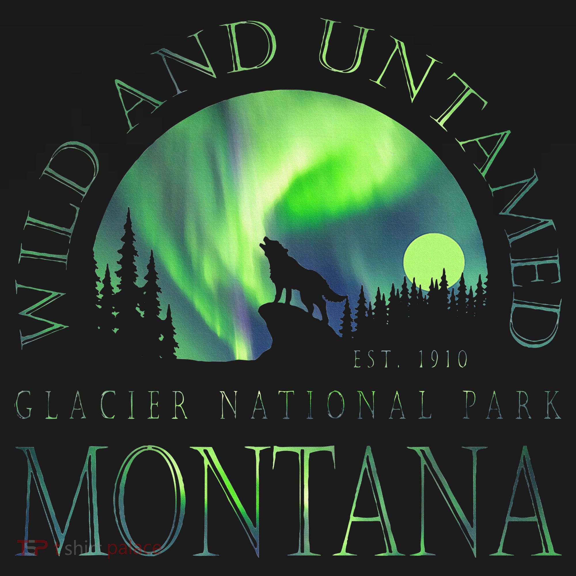 Montana Glacier National Park Northern Lights Women's Hoodie
