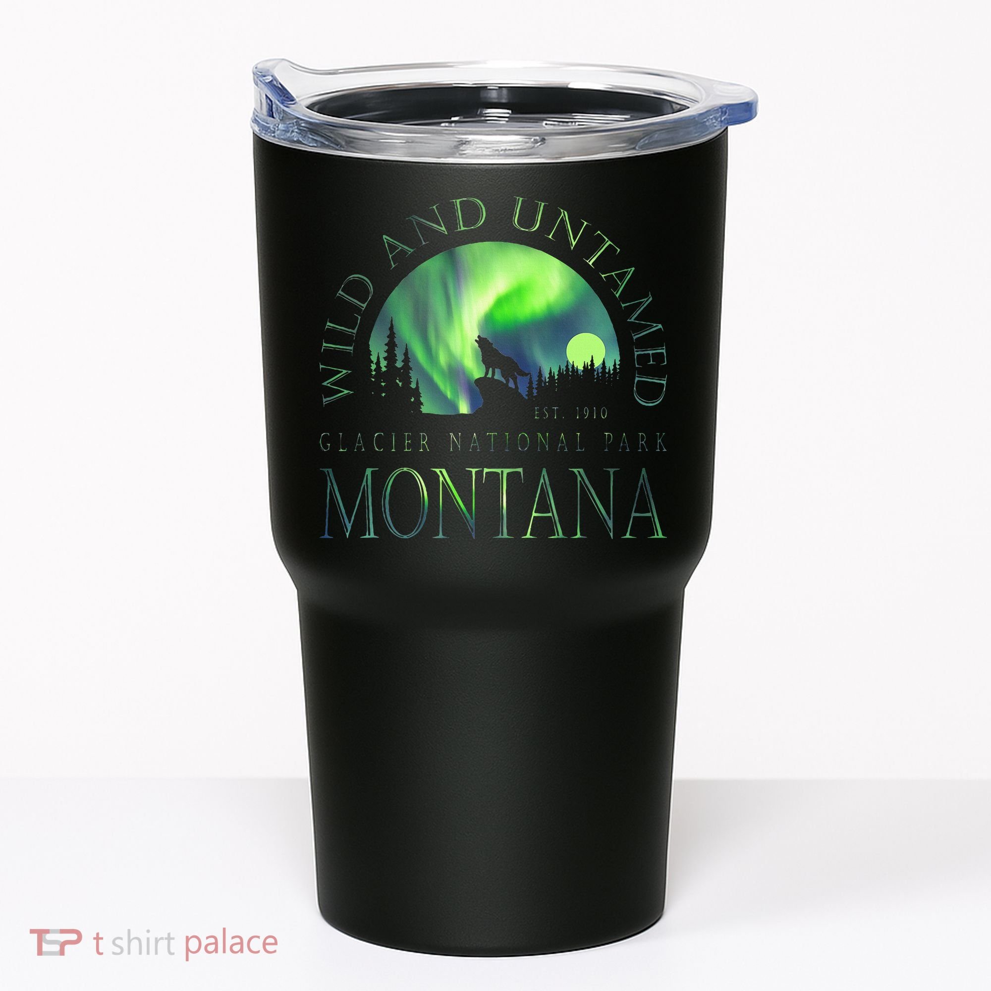 Montana Glacier National Park Northern Lights Tumbler