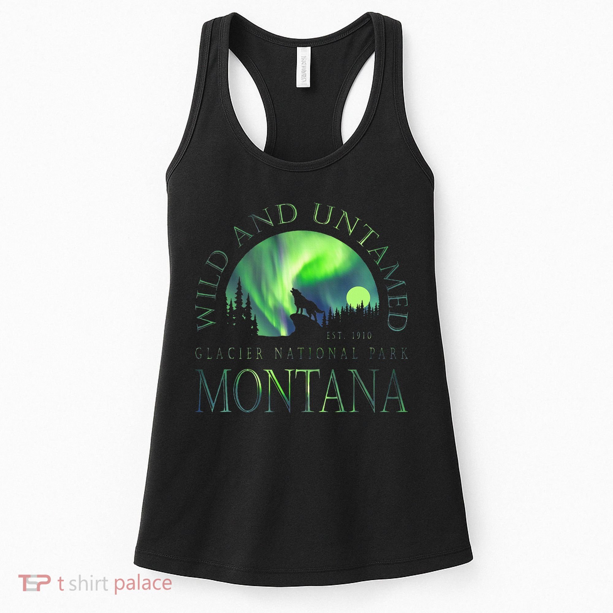Montana Glacier National Park Northern Lights Women's Tank Top