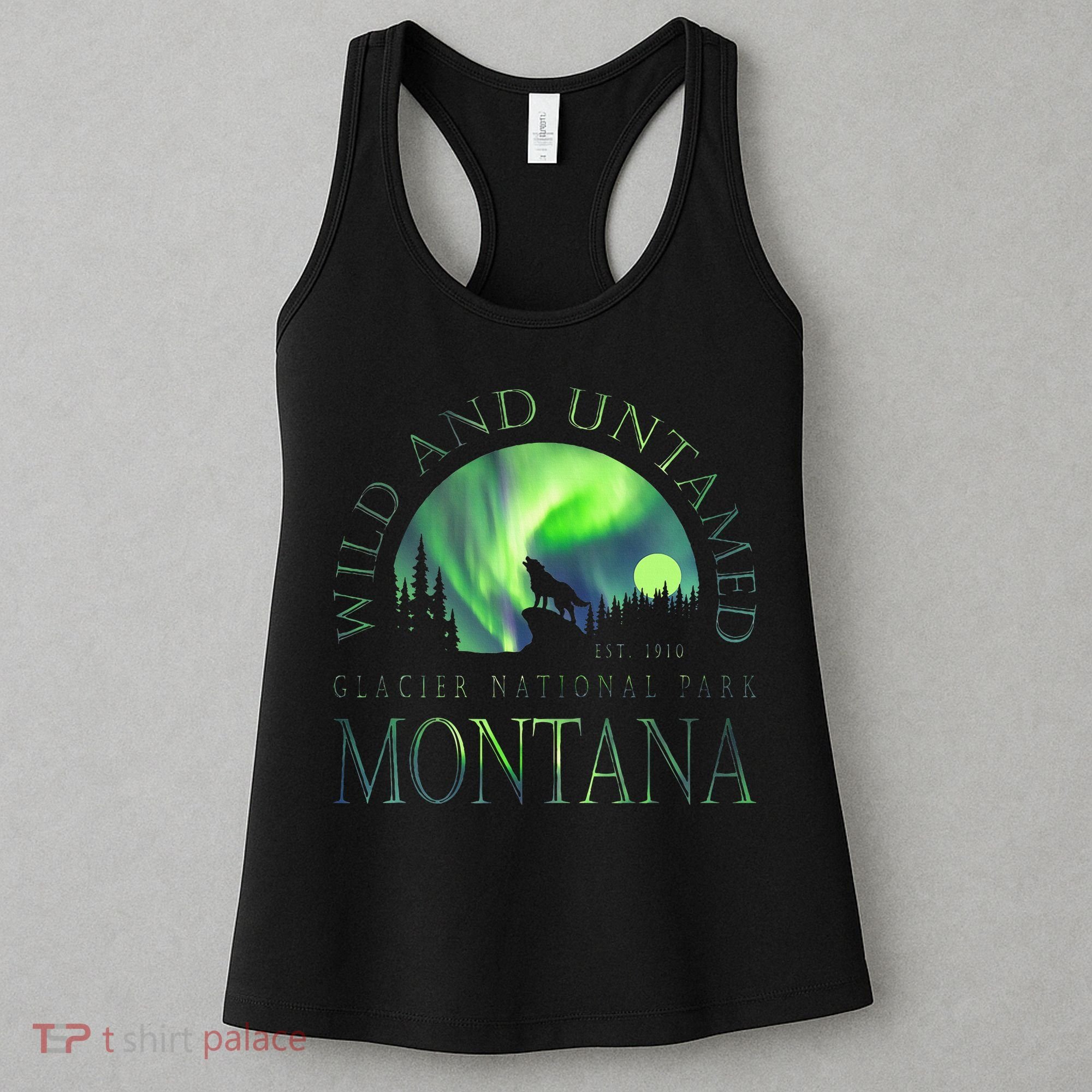 Montana Glacier National Park Northern Lights Women's Tank Top