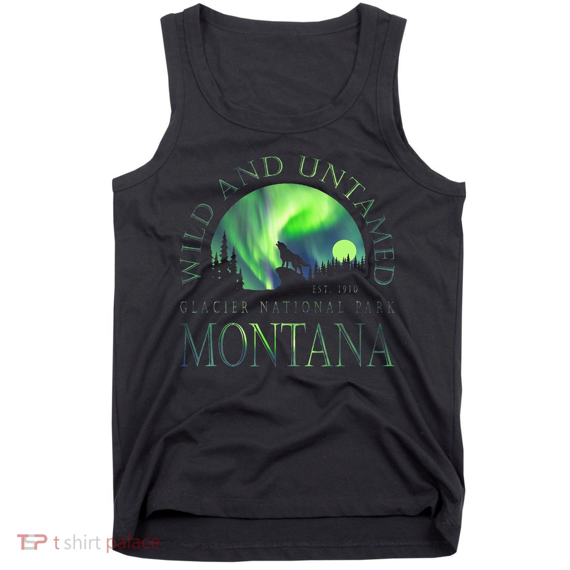 Montana Glacier National Park Northern Lights Tank Top