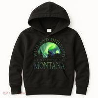 Montana Glacier National Park Northern Lights Kids Hoodie thumb 0