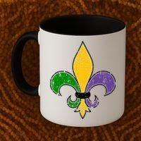 Mardi Gras New Orleans Fleur De Lis Coffee Mug thumb 2