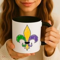 Mardi Gras New Orleans Fleur De Lis Coffee Mug thumb 3