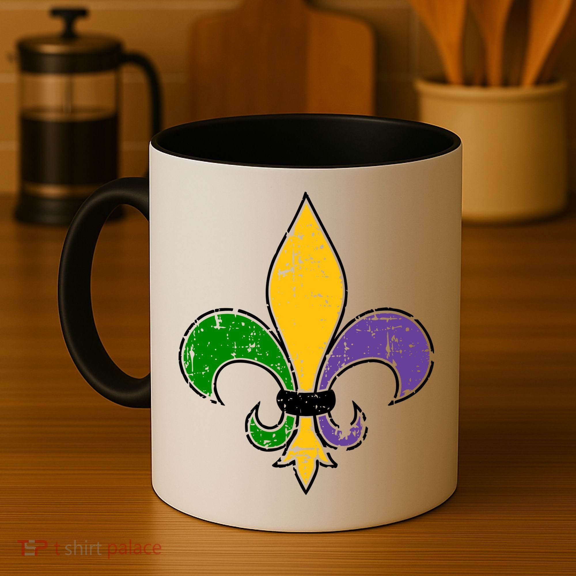 Mardi Gras New Orleans Fleur De Lis Coffee Mug