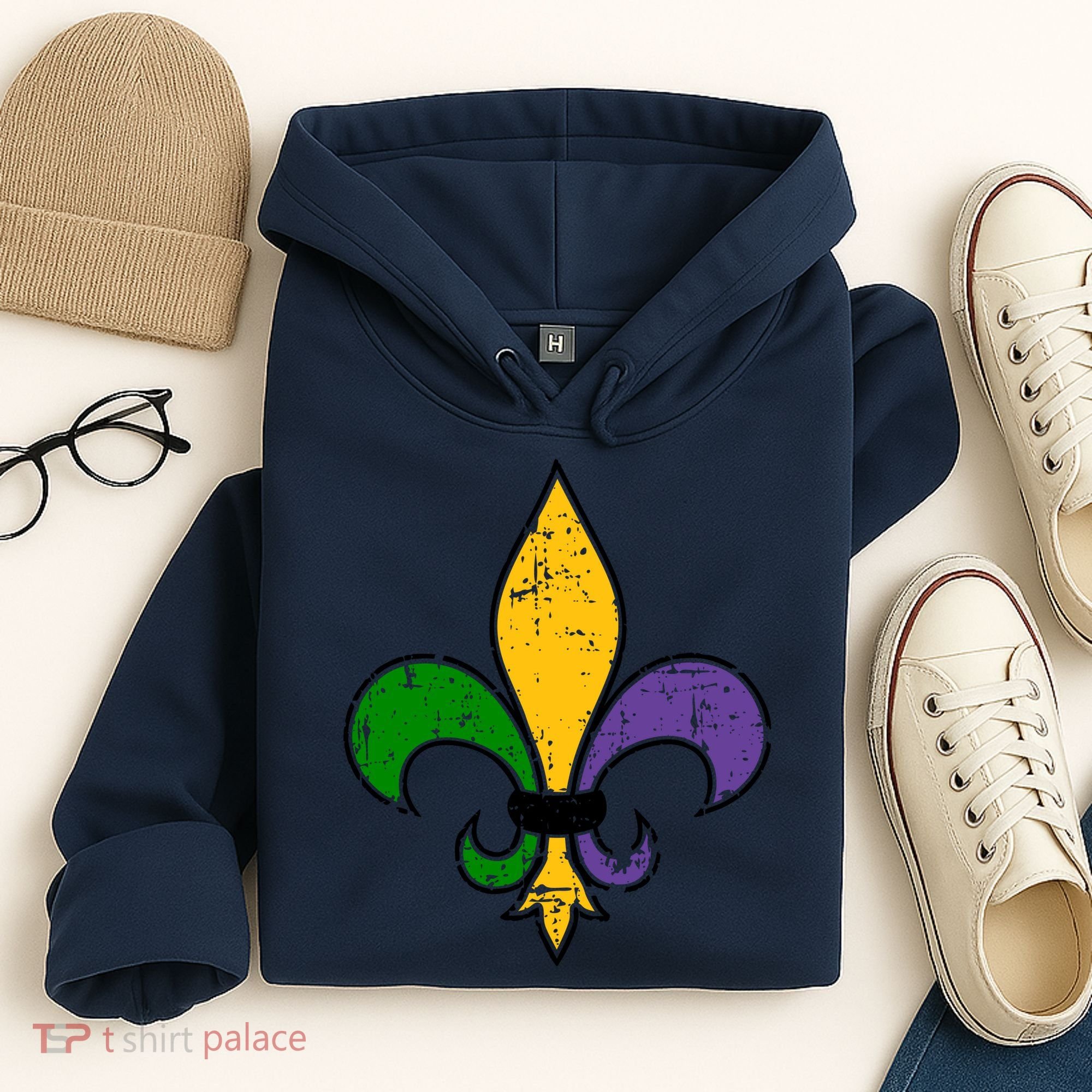 Mardi Gras New Orleans Fleur De Lis Hoodie