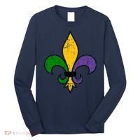 Mardi Gras New Orleans Fleur De Lis Long Sleeve Shirt thumb 0