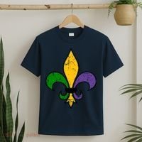 Mardi Gras New Orleans Fleur De Lis T-Shirt thumb 2