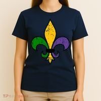 Mardi Gras New Orleans Fleur De Lis T-Shirt thumb 4