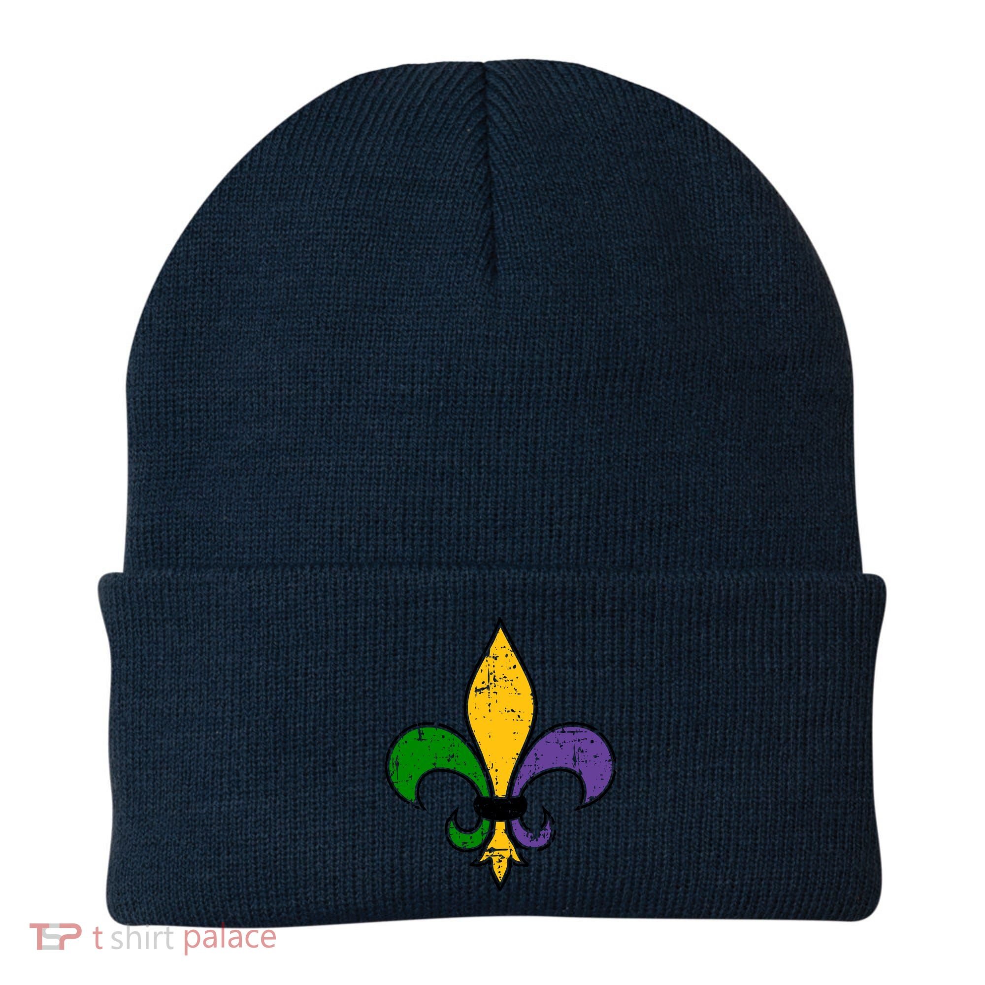 Mardi Gras New Orleans Fleur De Lis Beanie