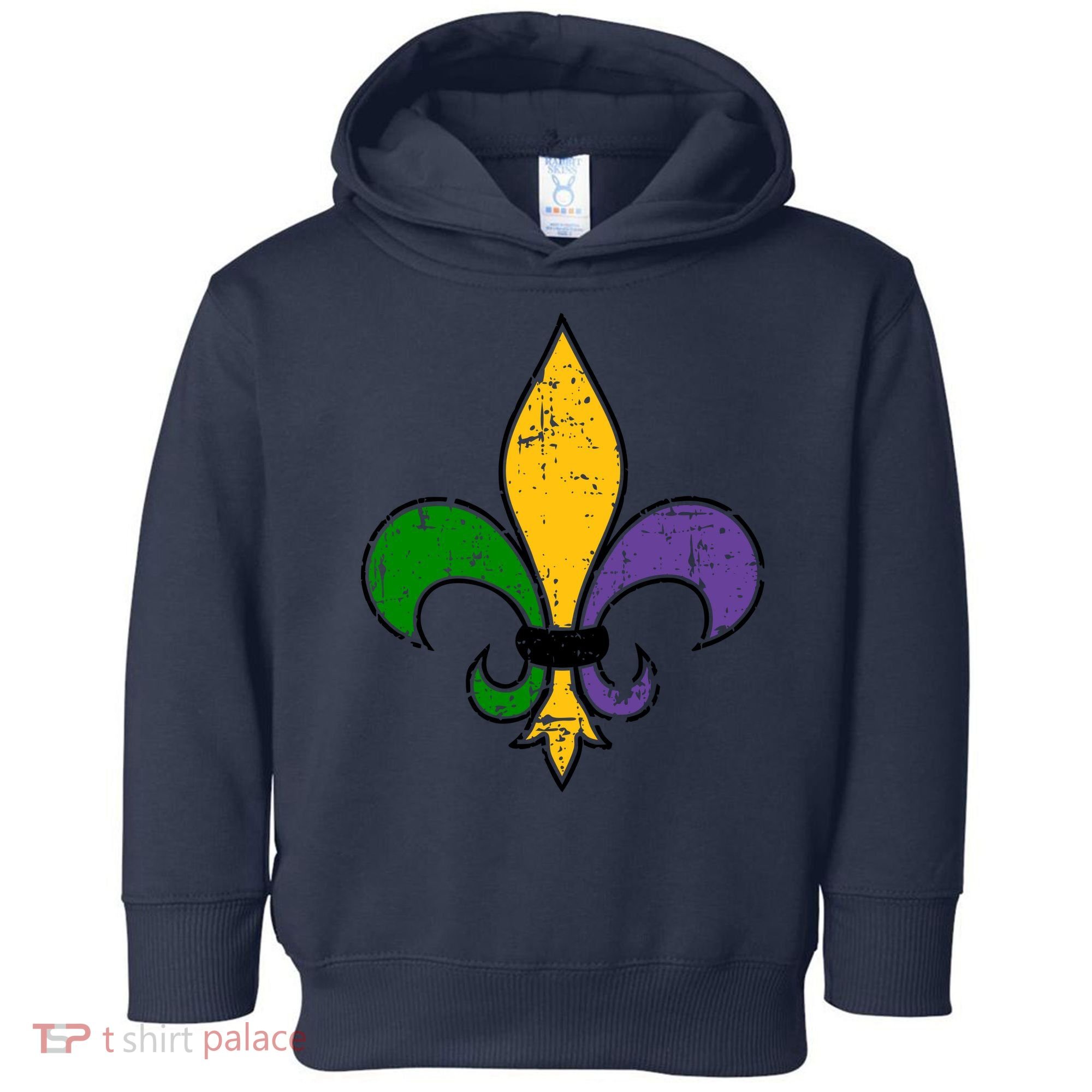 Mardi Gras New Orleans Fleur De Lis Toddler Hoodie
