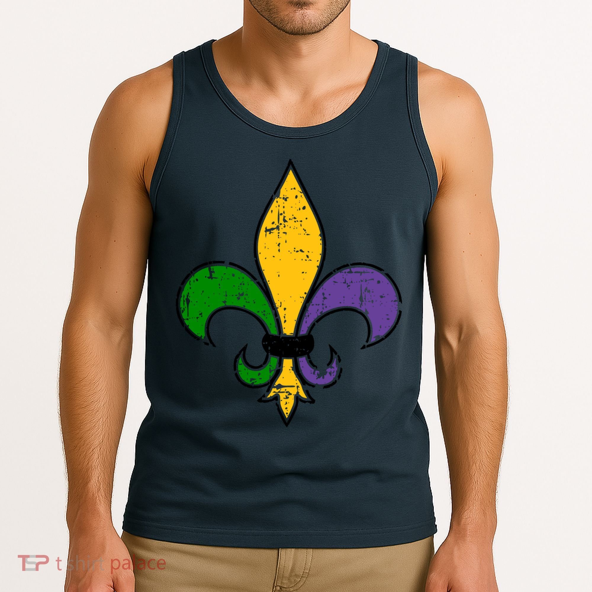 Mardi Gras New Orleans Fleur De Lis Tank Top
