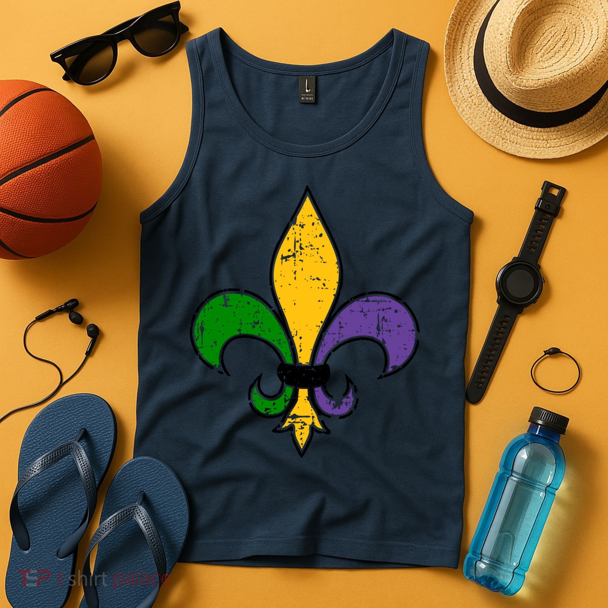 Mardi Gras New Orleans Fleur De Lis Tank Top