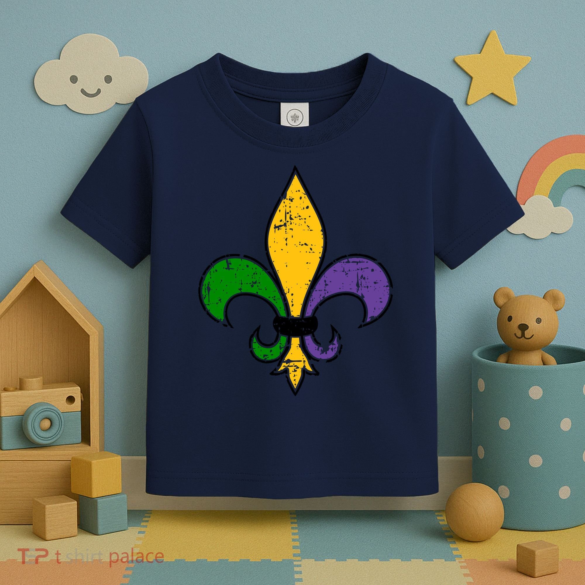 Mardi Gras New Orleans Fleur De Lis Toddler T-Shirt