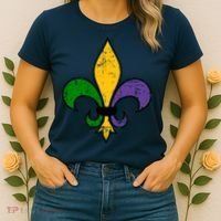 Mardi Gras New Orleans Fleur De Lis Women's T-Shirt thumb 2