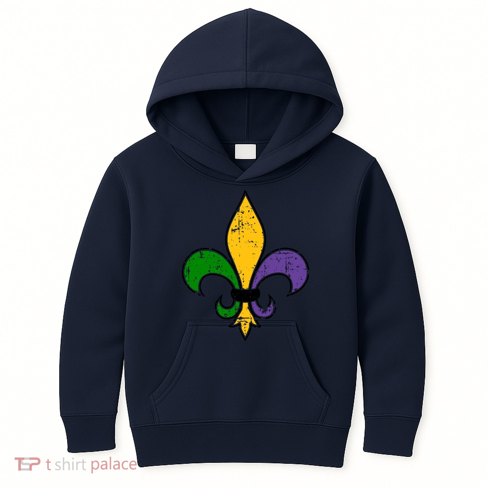 Mardi Gras New Orleans Fleur De Lis Kids Hoodie