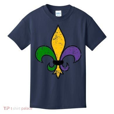 Mardi Gras New Orleans Fleur De Lis Kids T-Shirt