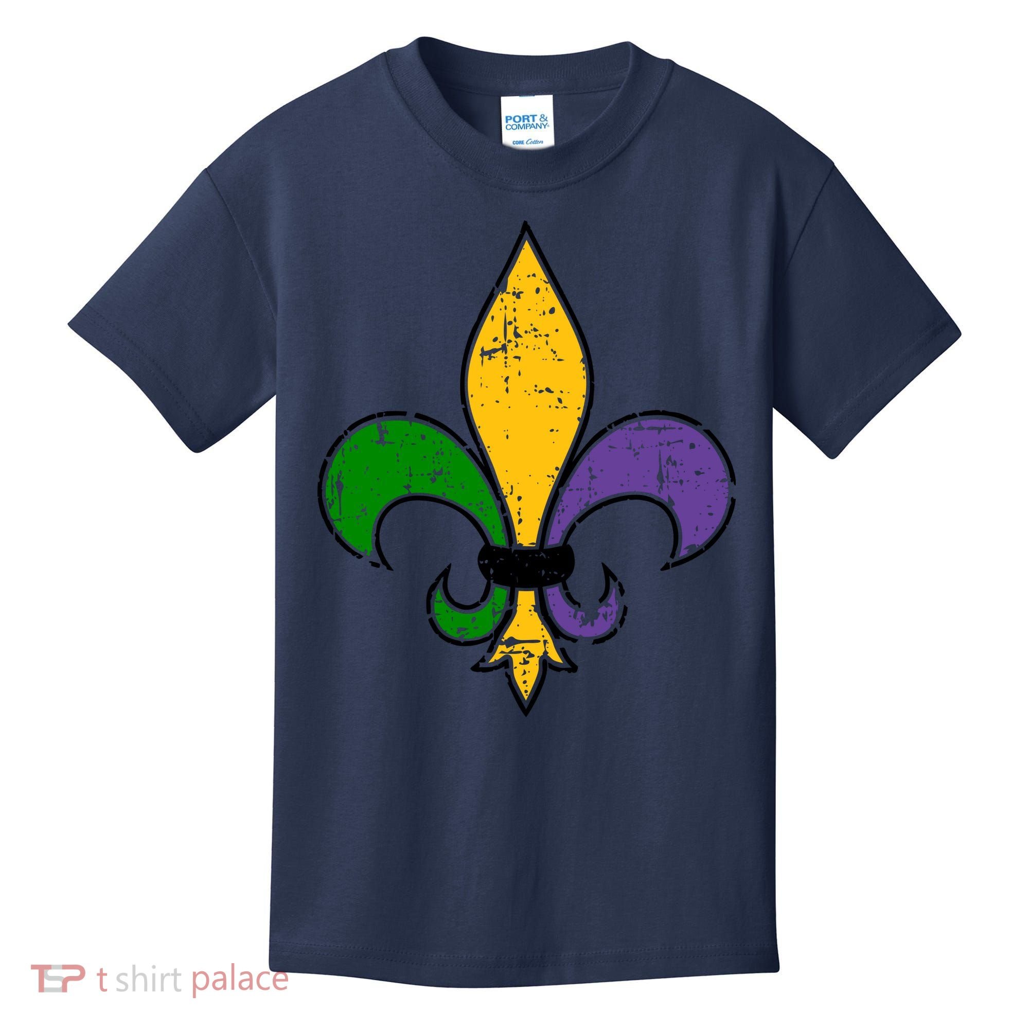 Mardi Gras New Orleans Fleur De Lis Kids T-Shirt