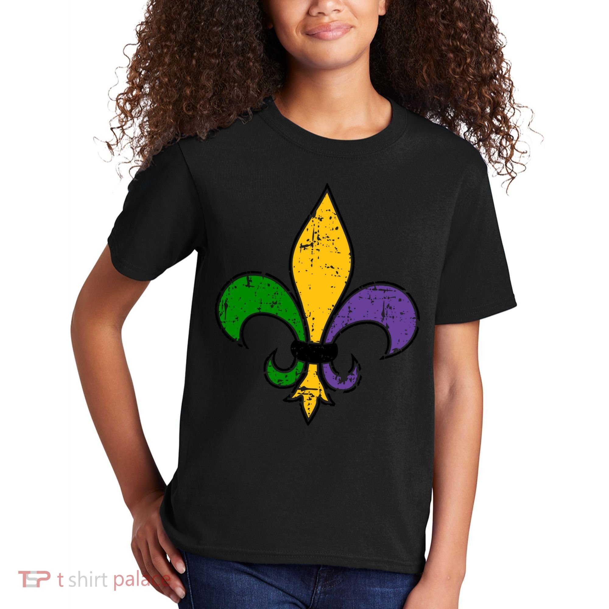 Mardi Gras New Orleans Fleur De Lis Kids T-Shirt