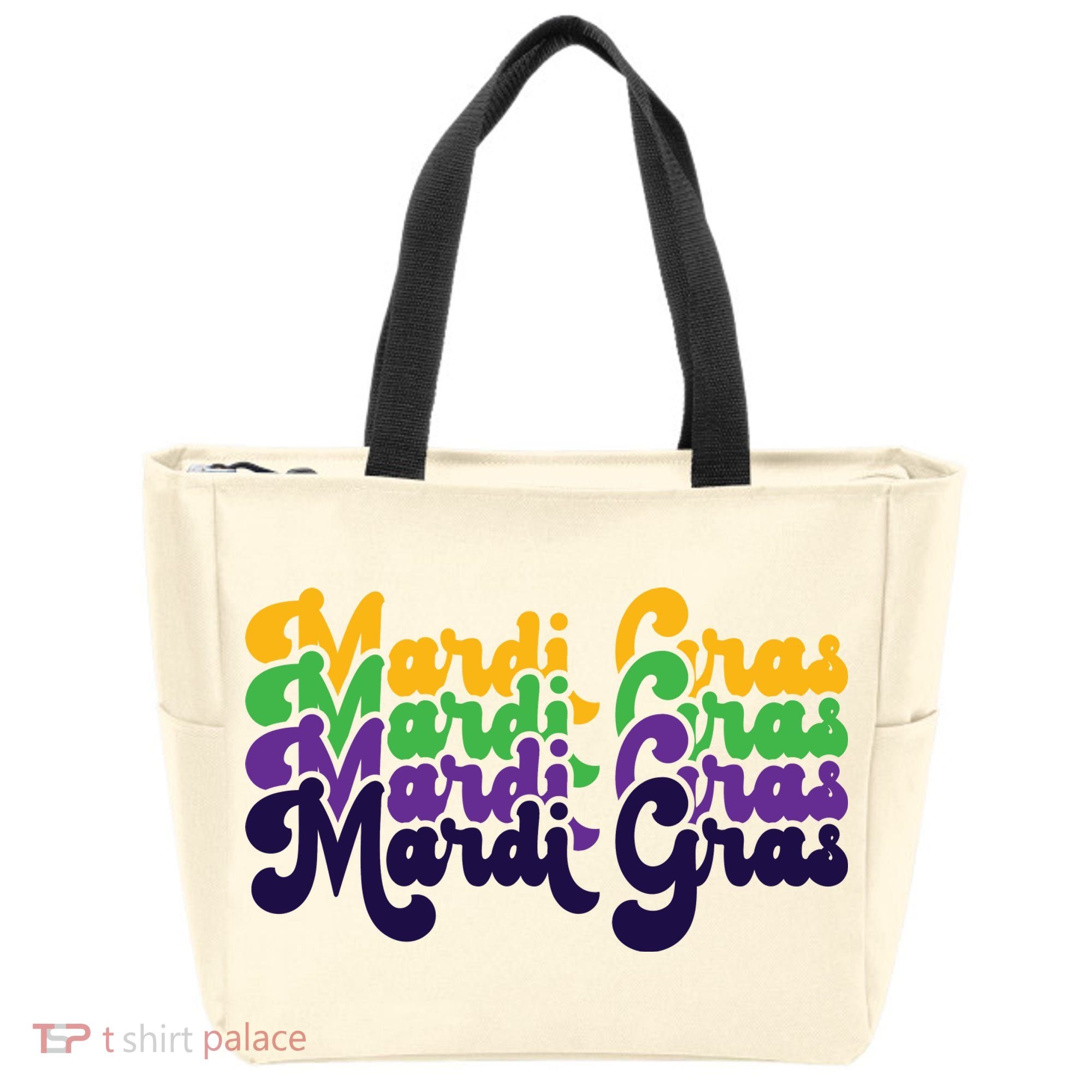 Mardi Gras New Orleans Retro Tote Bag