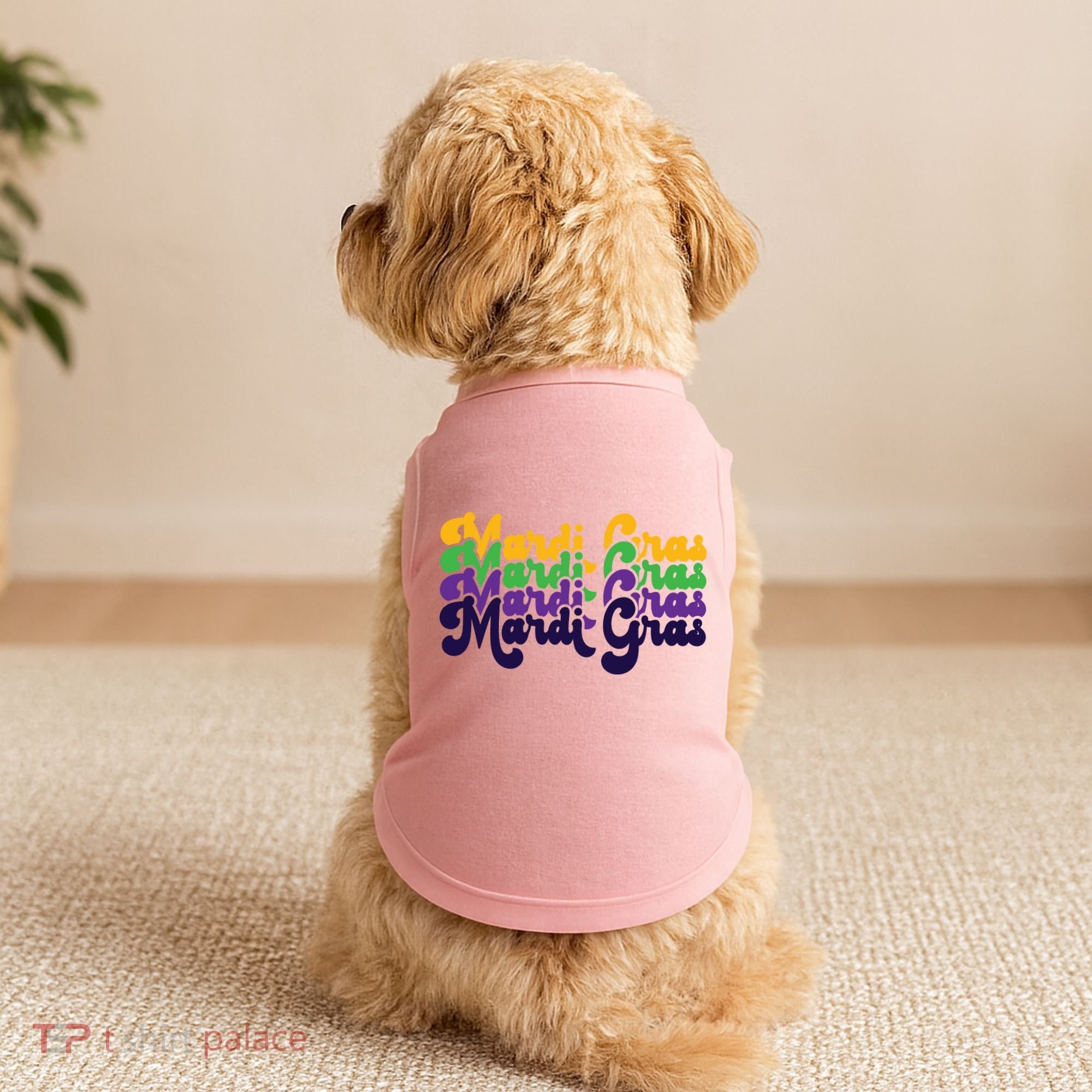 Mardi Gras New Orleans Retro Doggie Tank